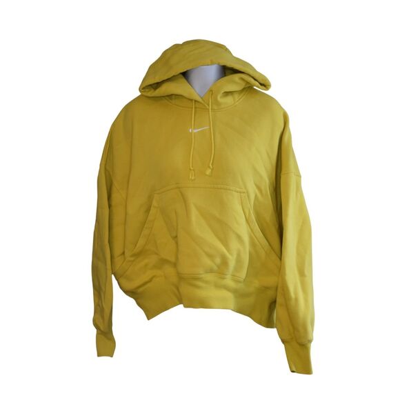 Nike Tops - Nike Phoenix Oversized Hoodie Gold Mustard Yellow Athletic Wear Womens Medium